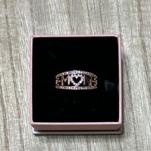 Beautiful Rose Gold tone Cubic Zirconia “Mom” Ring